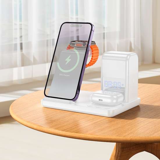 شارژر بی سیم هوکو مدل CQ9 3IN1